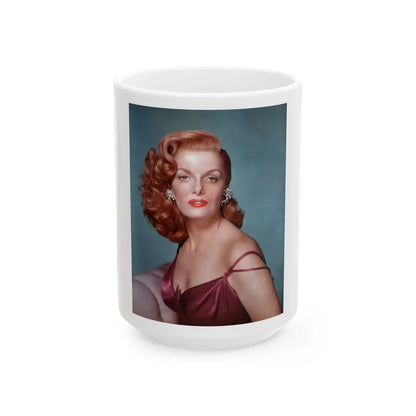 Jane Russell #11 (Vintage Female Icon) White Coffee Mug-15oz-Go Mug Yourself