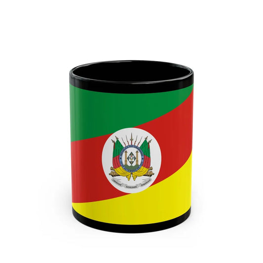 Flag of Rio Grande do Sul Brazil - Black Coffee Mug-11oz-Go Mug Yourself