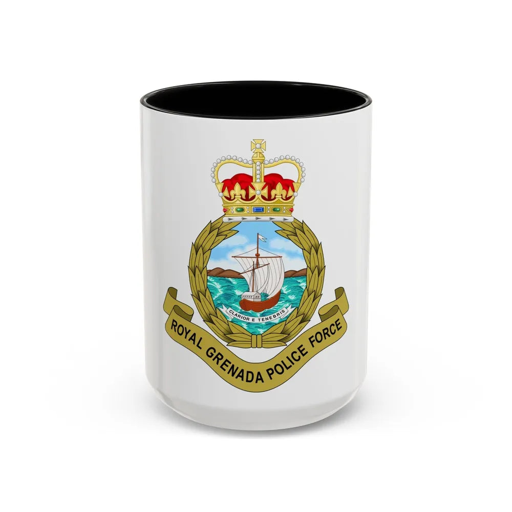 Royal Grenada Police Force - Accent Coffee Mug-15oz-Black-Go Mug Yourself