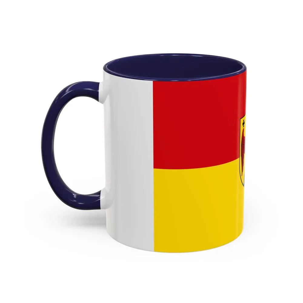 Flag of Burgenland Austria - Accent Coffee Mug-Go Mug Yourself