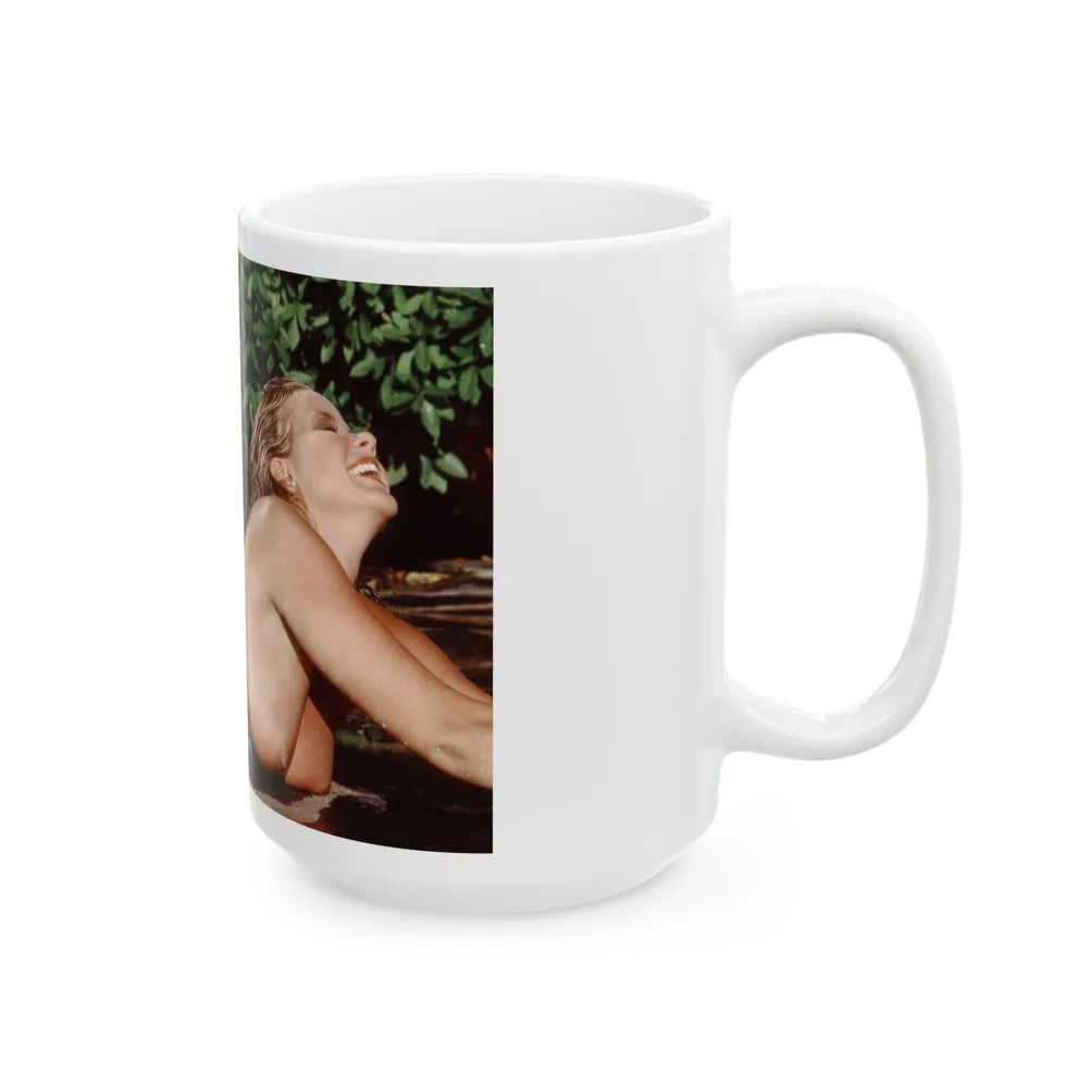 Linda Blair #366 - Topless (Vintage Female Icon) White Coffee Mug-Go Mug Yourself