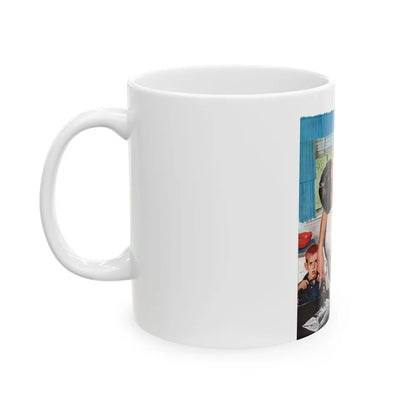 Fiction Illustration in Saturday Evening Post (2) - White Coffee Mug-Go Mug Yourself