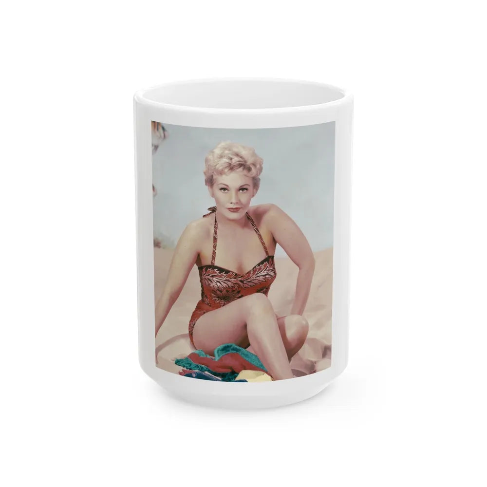 Kim Novak #358 (Vintage Female Icon) White Coffee Mug-15oz-Go Mug Yourself