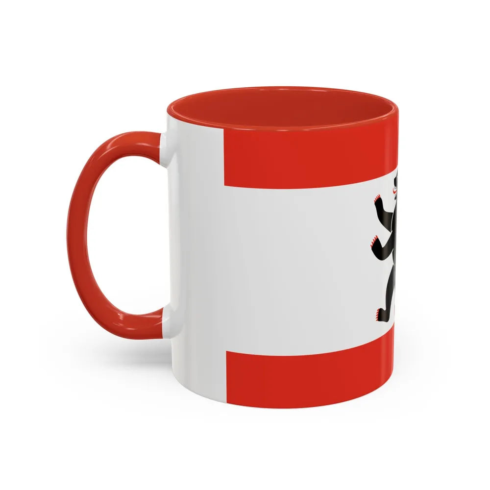 Flag of Berlin Germany - Accent Coffee Mug-Go Mug Yourself