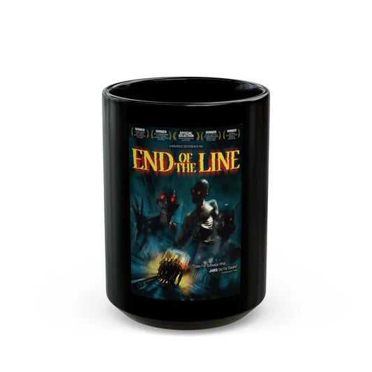 END OF THE LINE 1987 Movie Poster - Black Coffee Mug-15oz-Go Mug Yourself