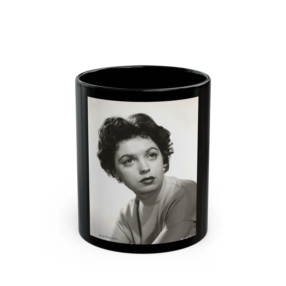 Faith Domergue #07 (Vintage Female Icon) Black Coffee Mug-11oz-Go Mug Yourself