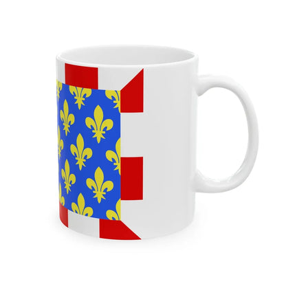 Flag of Indre et Loire France - White Coffee Mug-Go Mug Yourself