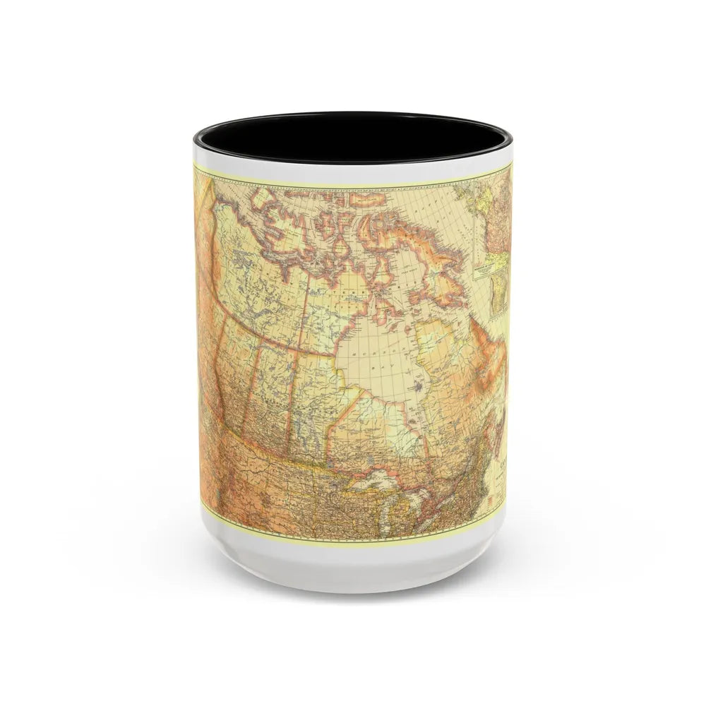 Canada (1936) (Map) Accent Coffee Mug-15oz-Black-Go Mug Yourself