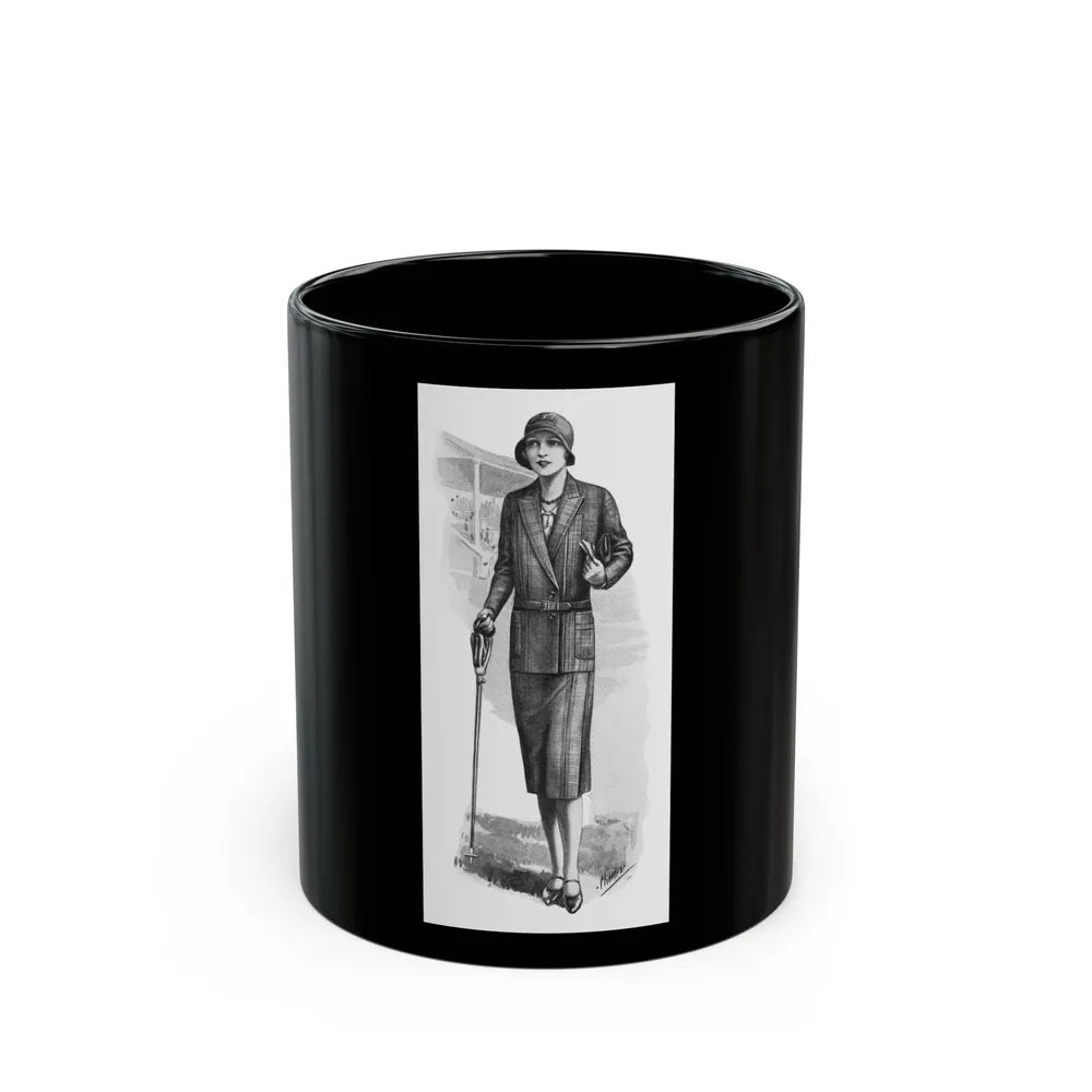 Fashion Illustration, 1930 - Black Coffee Mug-11oz-Go Mug Yourself