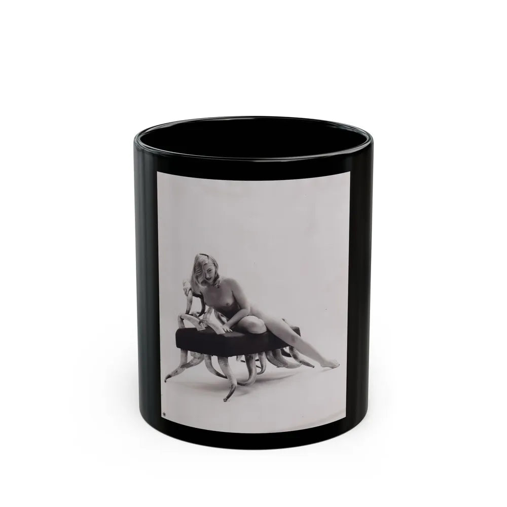 Barbara Nichols #543 (Vintage Female Icon) Black Coffee Mug-11oz-Go Mug Yourself