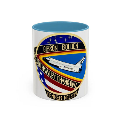 STS 61 c (NASA) Accent Coffee Mug-11oz-Light Blue-Go Mug Yourself