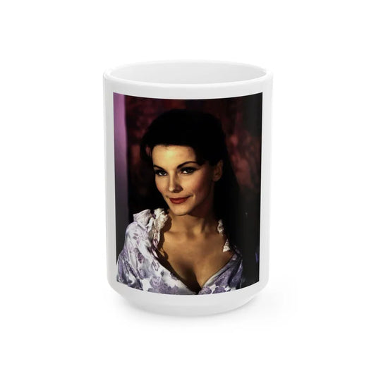 Debra Paget #374 (Vintage Female Icon) White Coffee Mug-15oz-Go Mug Yourself