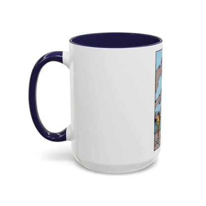 The 5 of Swords (Tarot Card) Accent Coffee Mug-Go Mug Yourself