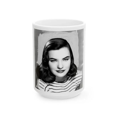 Ella Raines #113 (Vintage Female Icon) White Coffee Mug-15oz-Go Mug Yourself