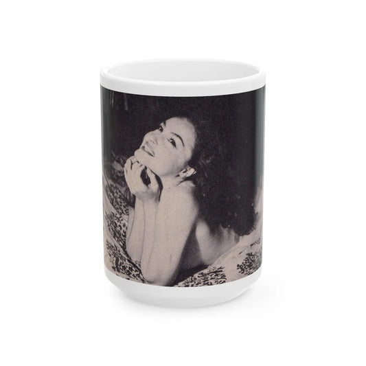 Julie Newmar #377 (Vintage Female Icon) White Coffee Mug-15oz-Go Mug Yourself