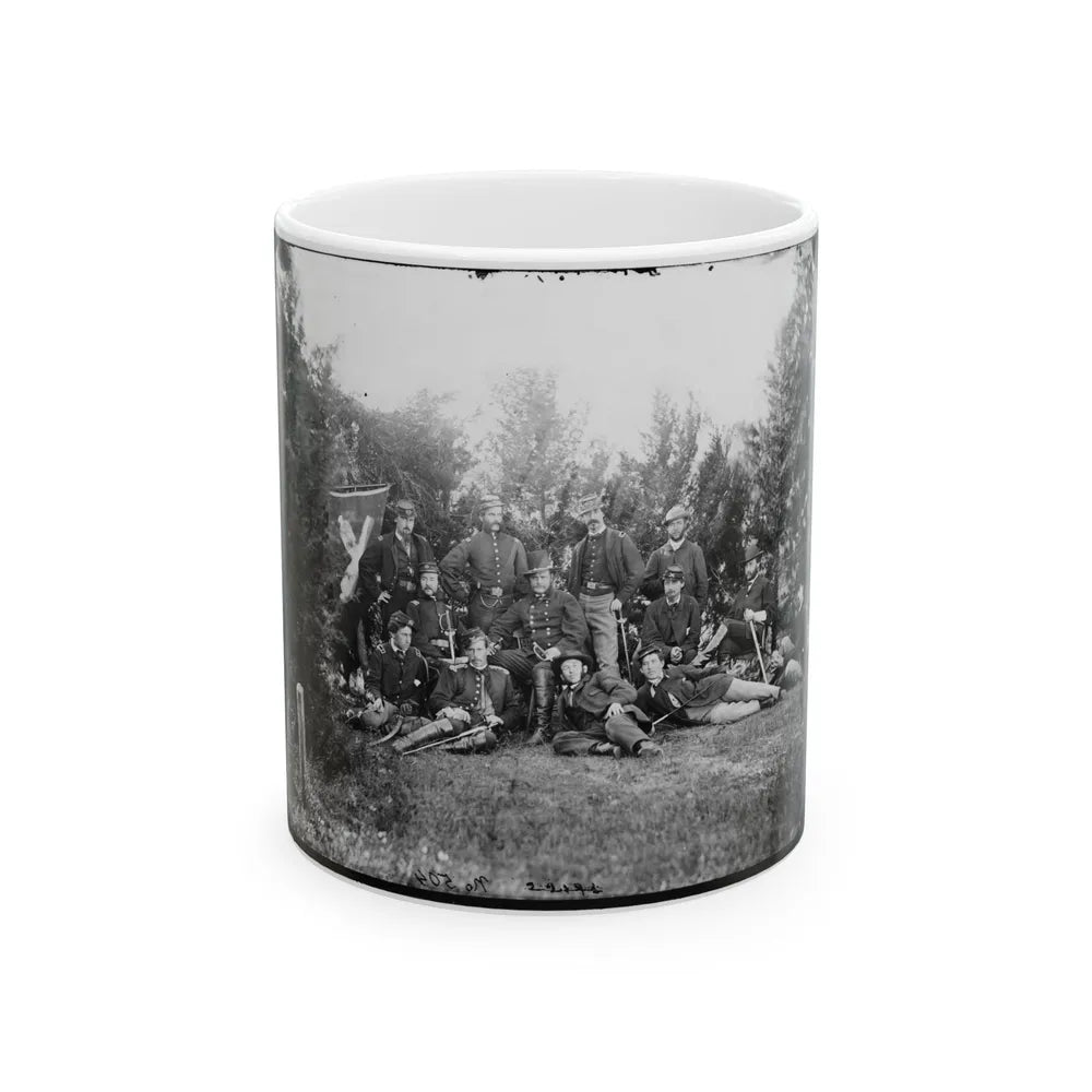 Culpeper, Va. Gen Robert O. Tyler And Staff Of The Artillery Reserve; Another View (U.S. Civil War) White Coffee Mug-11oz-Go Mug Yourself