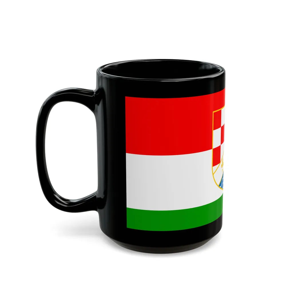 Flag of Posavina Canton Bosnia and Herzegovina - Black Coffee Mug-Go Mug Yourself