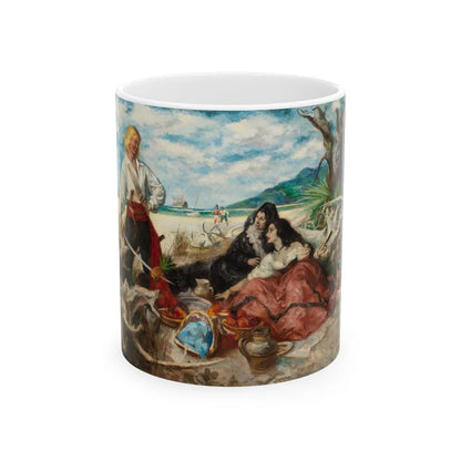 Cupid is a Fat Duenna, The Saturday Evening Post story illustration - White Coffee Mug-11oz-Go Mug Yourself