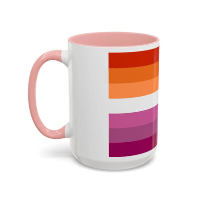 Lesbian 2 Pride Flag - Accent Coffee Mug-Go Mug Yourself