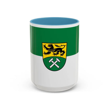 Flag of Erzgebirgskreises Germany - Accent Coffee Mug-15oz-Light Blue-Go Mug Yourself