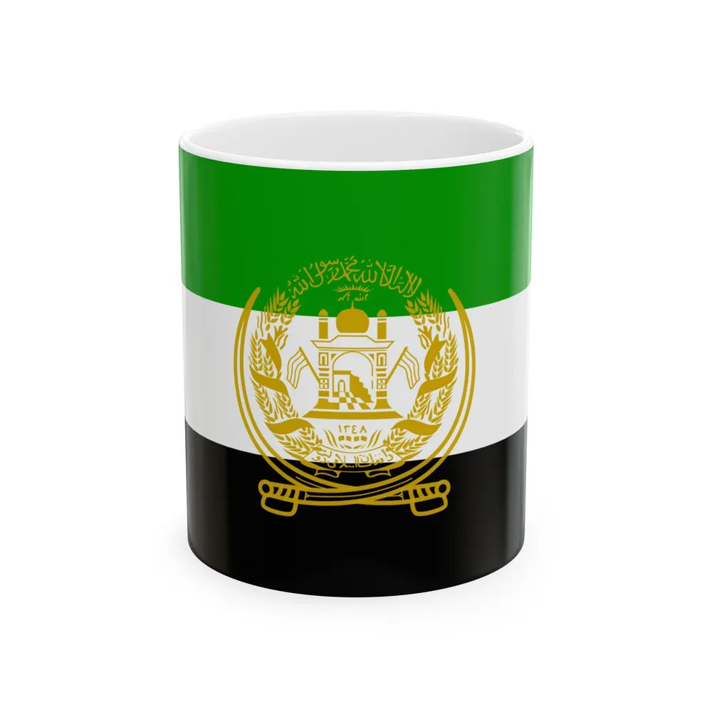 Flag of Afghanistan 1992 to 2001 - White Coffee Mug-11oz-Go Mug Yourself