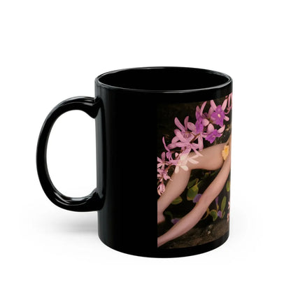 Julie Newmar #284 - Topless (Vintage Female Icon) Black Coffee Mug-Go Mug Yourself