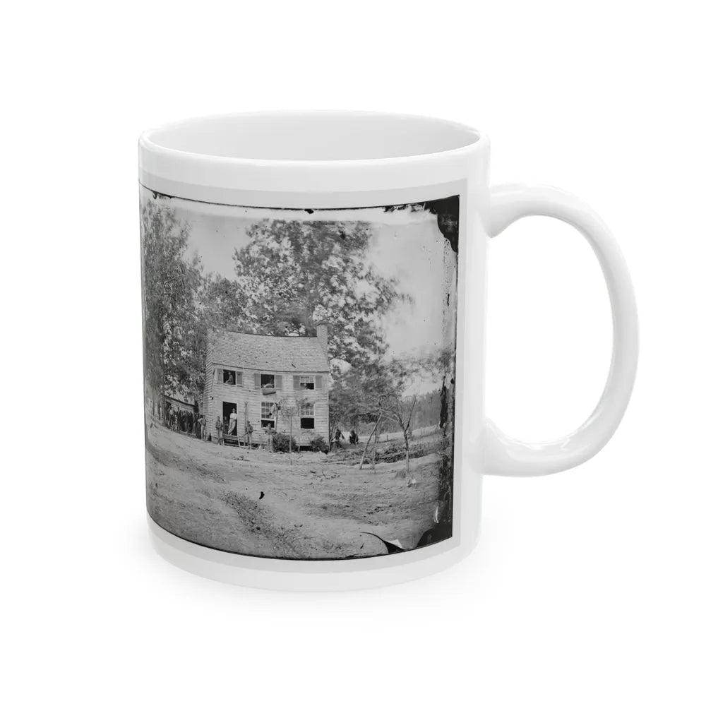 Fair Oaks, Va. Frame House Used As A Hospital By Gen Joseph Hooker's Division (U.S. Civil War) White Coffee Mug-Go Mug Yourself