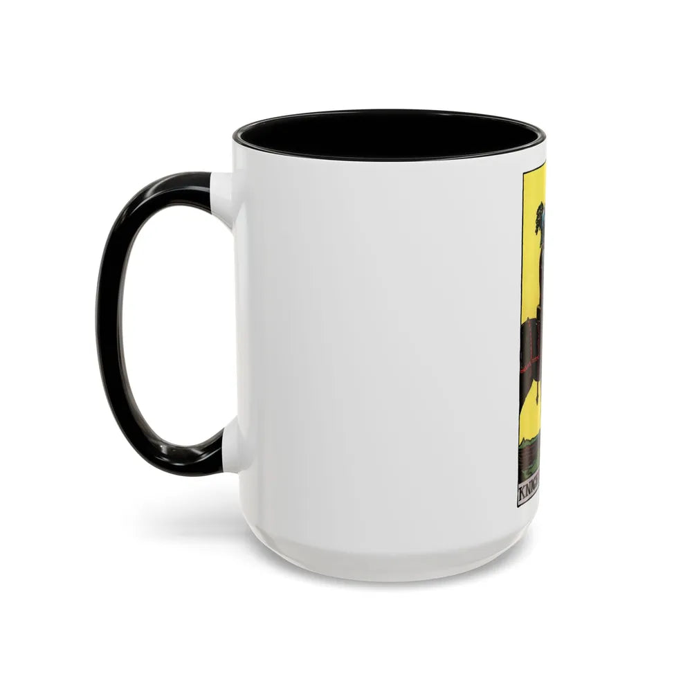 The Knight of Pentacles (Tarot Card) Accent Coffee Mug-Go Mug Yourself