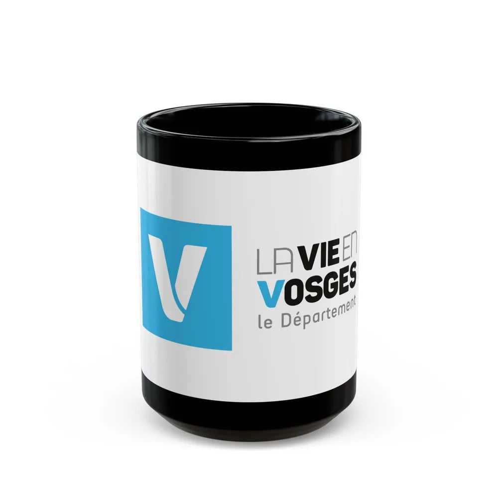 Flag of Vosges France - Black Coffee Mug-15oz-Go Mug Yourself