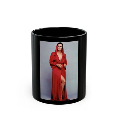 Lynda Carter #279 (Vintage Female Icon) Black Coffee Mug-11oz-Go Mug Yourself