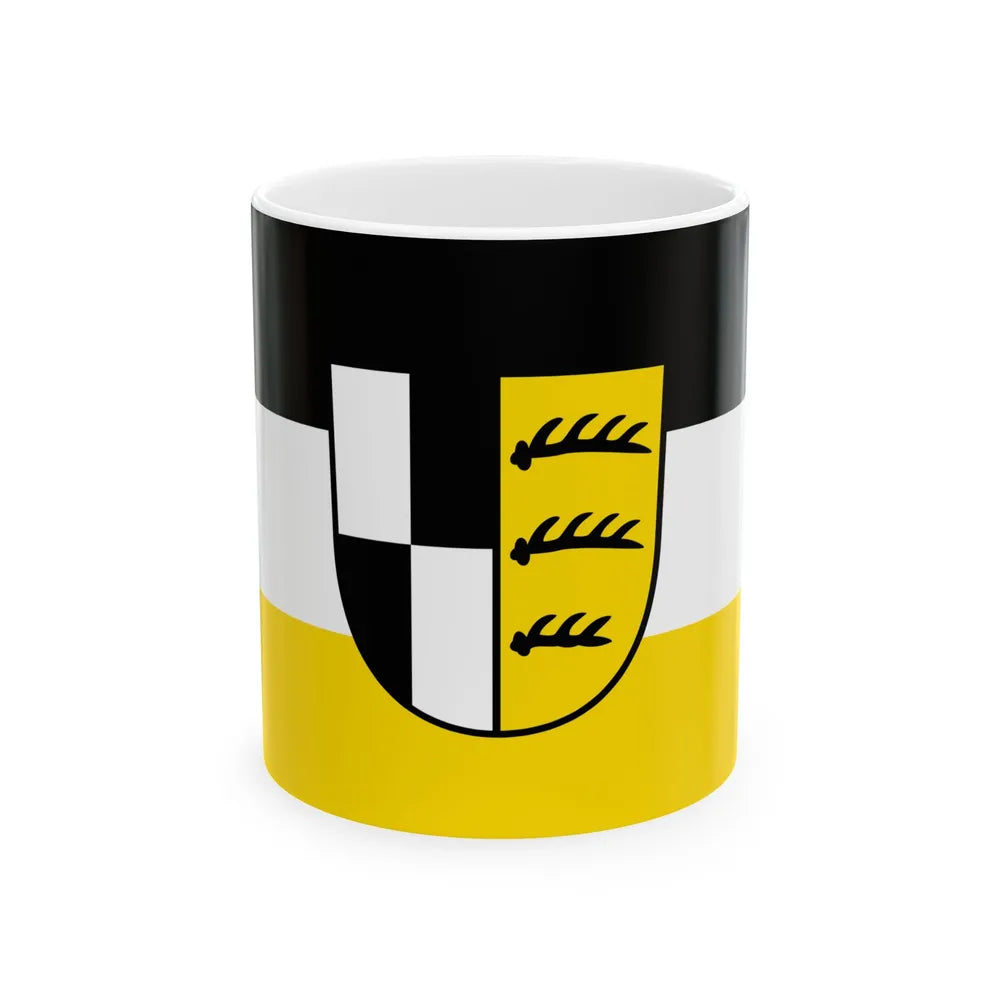 Flag of Zollernalbkreis Germany - White Coffee Mug-11oz-Go Mug Yourself