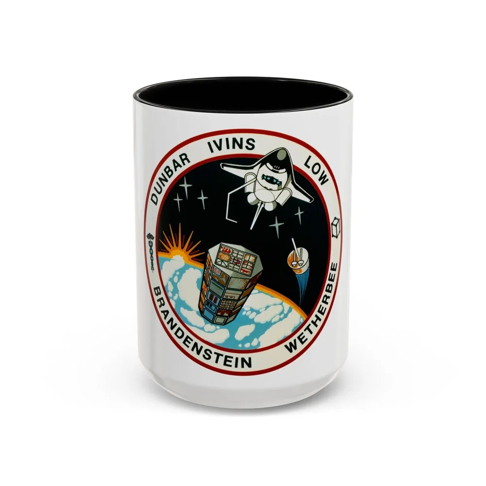 STS 32 (NASA) Accent Coffee Mug-15oz-Black-Go Mug Yourself