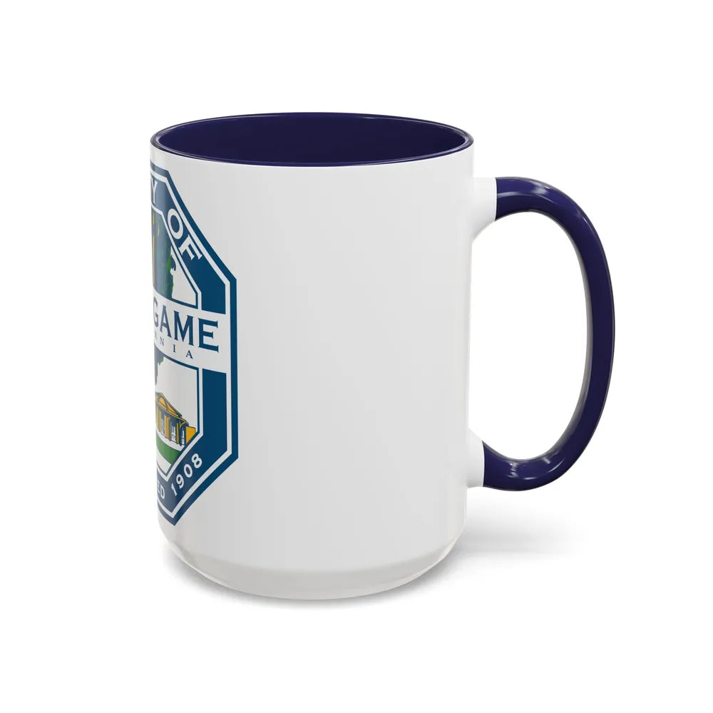 Seal of Burlingame California - Accent Coffee Mug-Go Mug Yourself