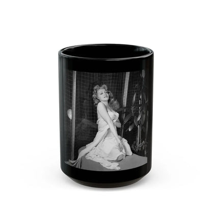 Julie Newmar #325 (Vintage Female Icon) Black Coffee Mug-15oz-Go Mug Yourself