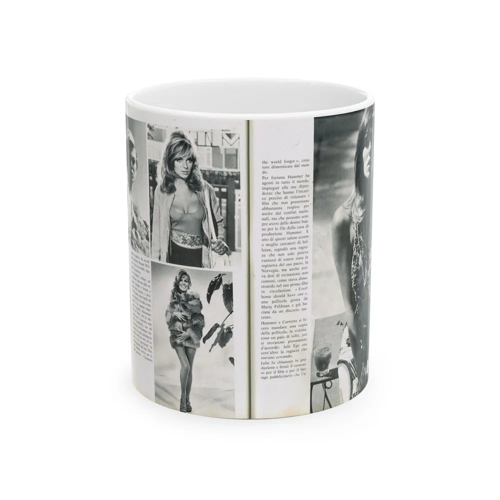 Julie Ege #212 (Vintage Female Icon) White Coffee Mug-11oz-Go Mug Yourself