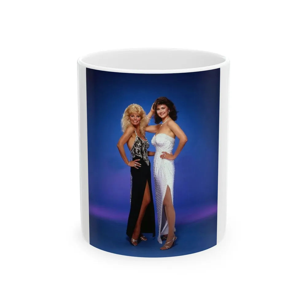 Lynda Carter #168 (Vintage Female Icon) White Coffee Mug-11oz-Go Mug Yourself