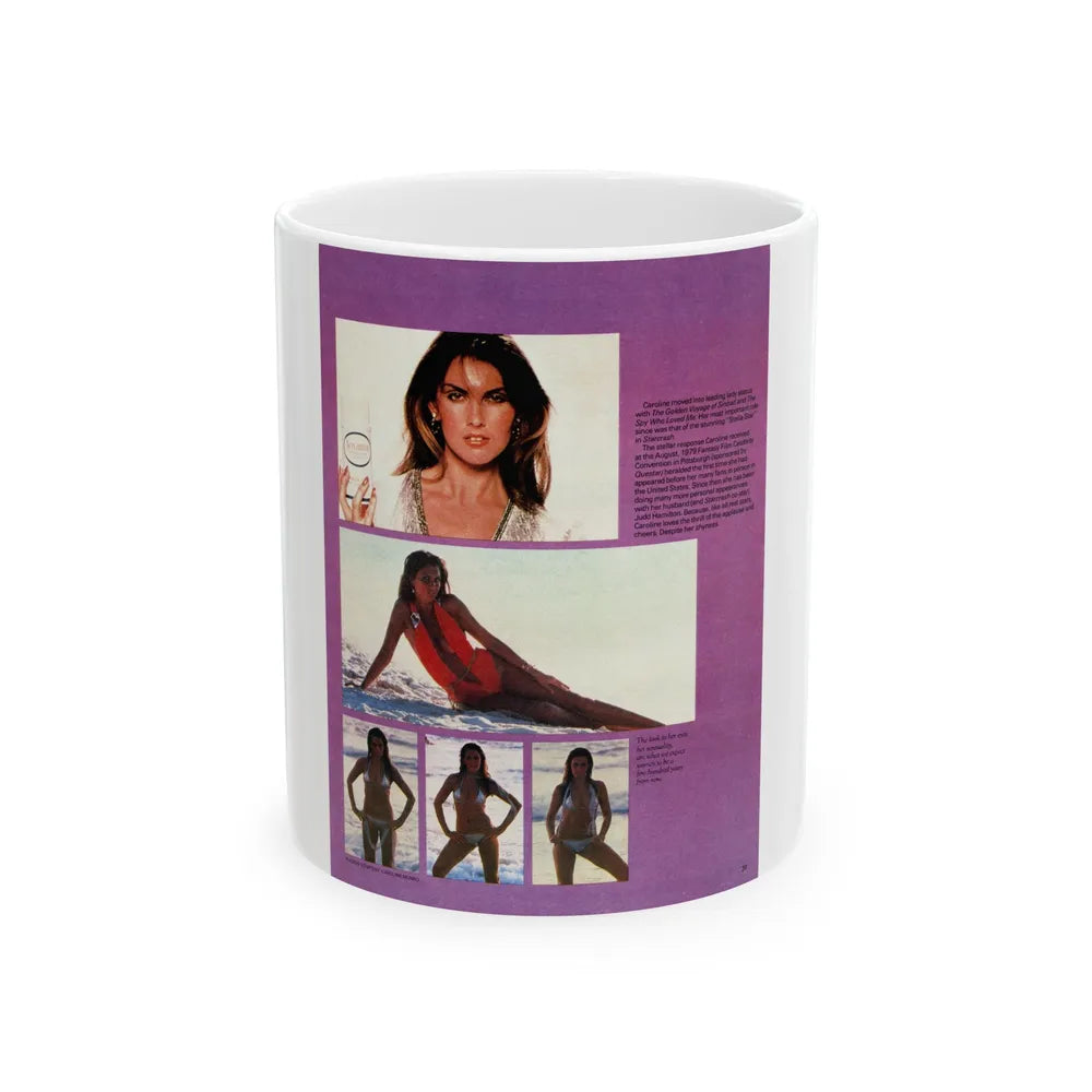 Caroline Munro #362 - Questar Mag. Vol. 2 #3, June '80 (Vintage Female Icon) White Coffee Mug-11oz-Go Mug Yourself