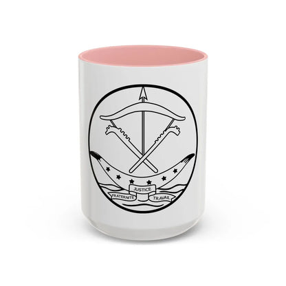 Seal of Dahomey - Accent Coffee Mug-15oz-Pink-Go Mug Yourself