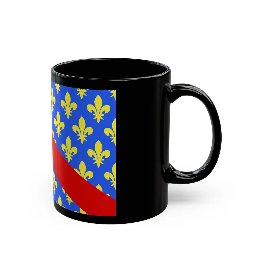 Flag of Allier France 2 - Black Coffee Mug-Go Mug Yourself