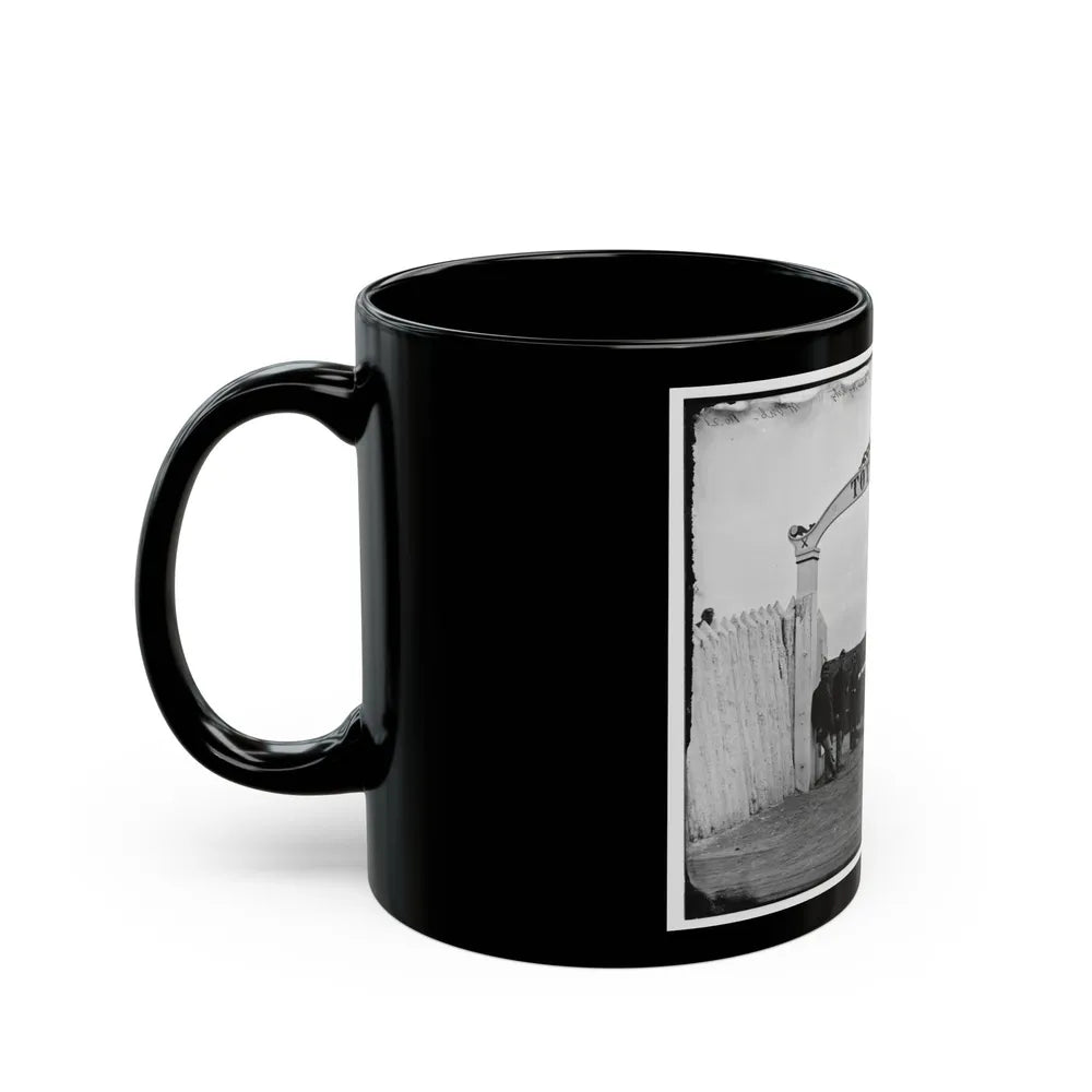 District Of Columbia. Men And Gun Of 3d Massachusetts Heavy Artillery At Ornamental Gate Of Fort Totten (U.S. Civil War) Black Coffee Mug-Go Mug Yourself