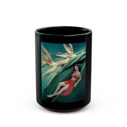 Debra Paget #456 2 (Vintage Female Icon) Black Coffee Mug-15oz-Go Mug Yourself