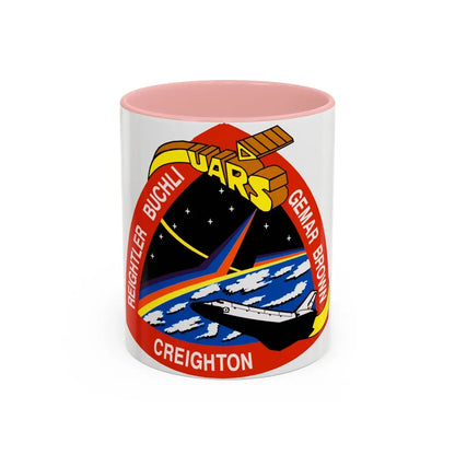 STS 48 (NASA) Accent Coffee Mug-11oz-Pink-Go Mug Yourself