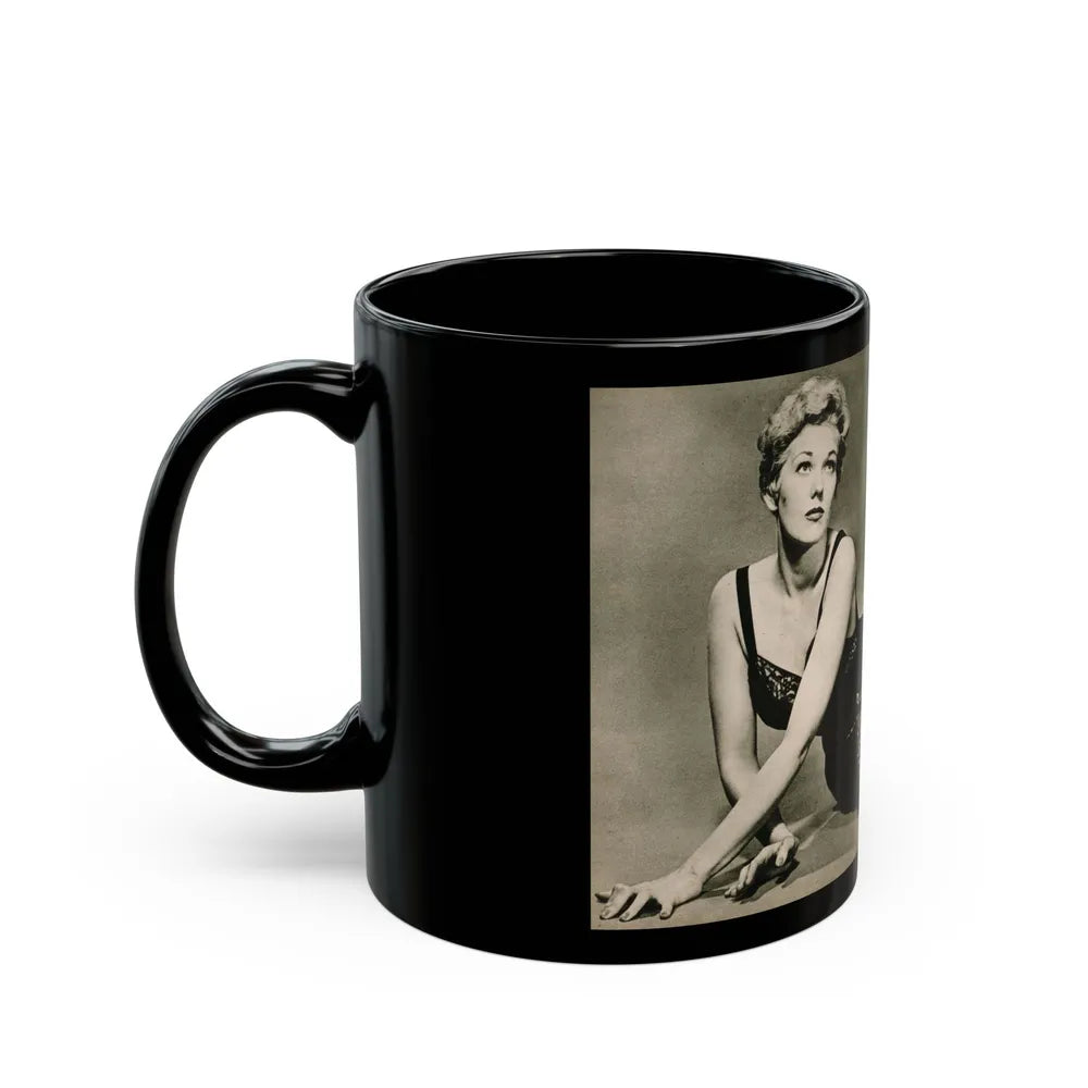 Kim Novak #383 - Fabulous Females Mag. Issue #1 '55 - 1 B&W Centerfold (Vintage Female Icon) Black Coffee Mug-Go Mug Yourself