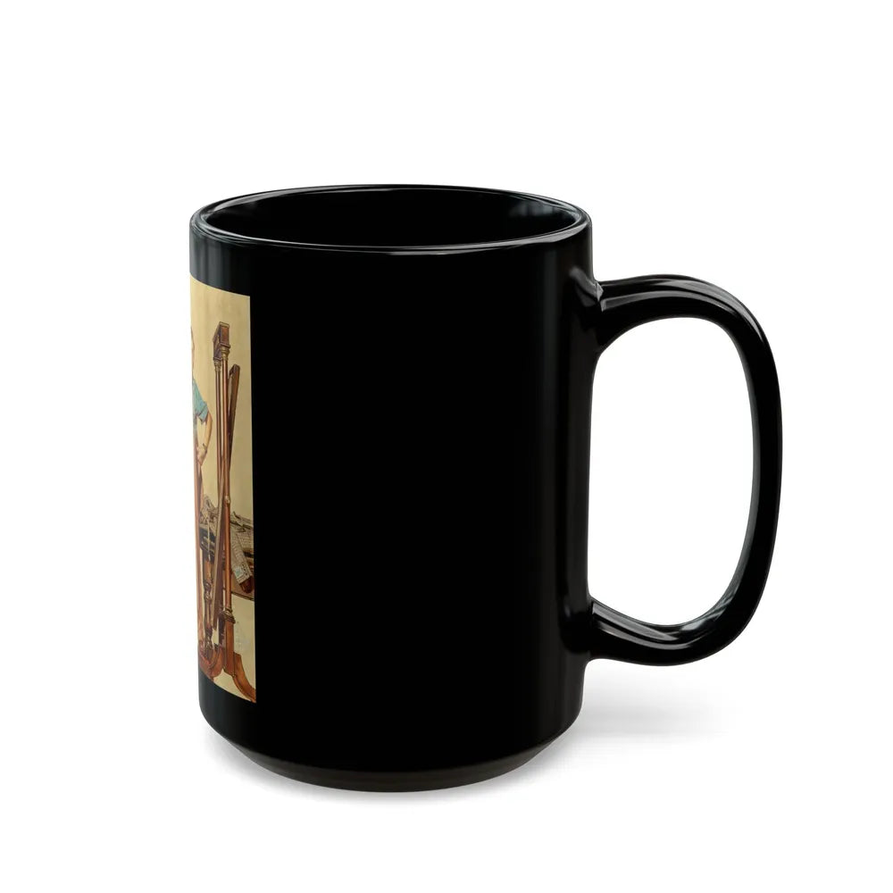 First Long Suit, The Saturday Evening Post, September 18, 1937 - Black Coffee Mug-Go Mug Yourself