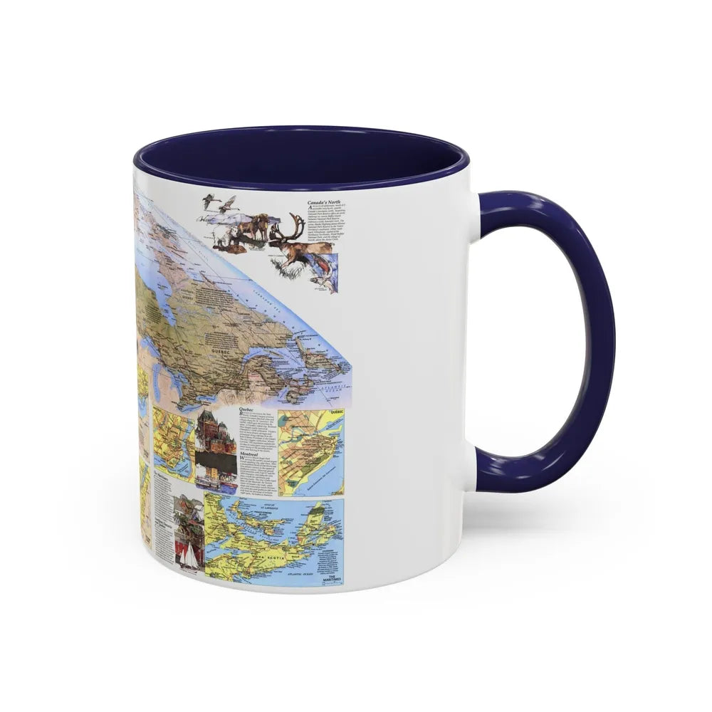 Canada - Vacationlands (1985) (Map) Accent Coffee Mug-Go Mug Yourself