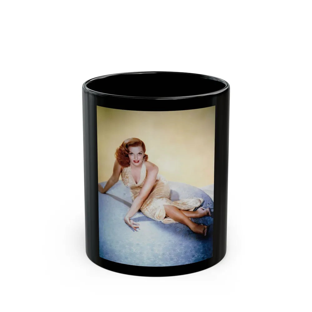 Jane Russell #113 (Vintage Female Icon) Black Coffee Mug-11oz-Go Mug Yourself