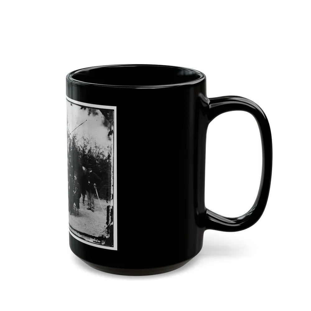 District Of Columbia. Gen. William Gamble And Staff At Camp Stoneman, The Cavalry Depot At Giesborough Point (U.S. Civil War) Black Coffee Mug-Go Mug Yourself