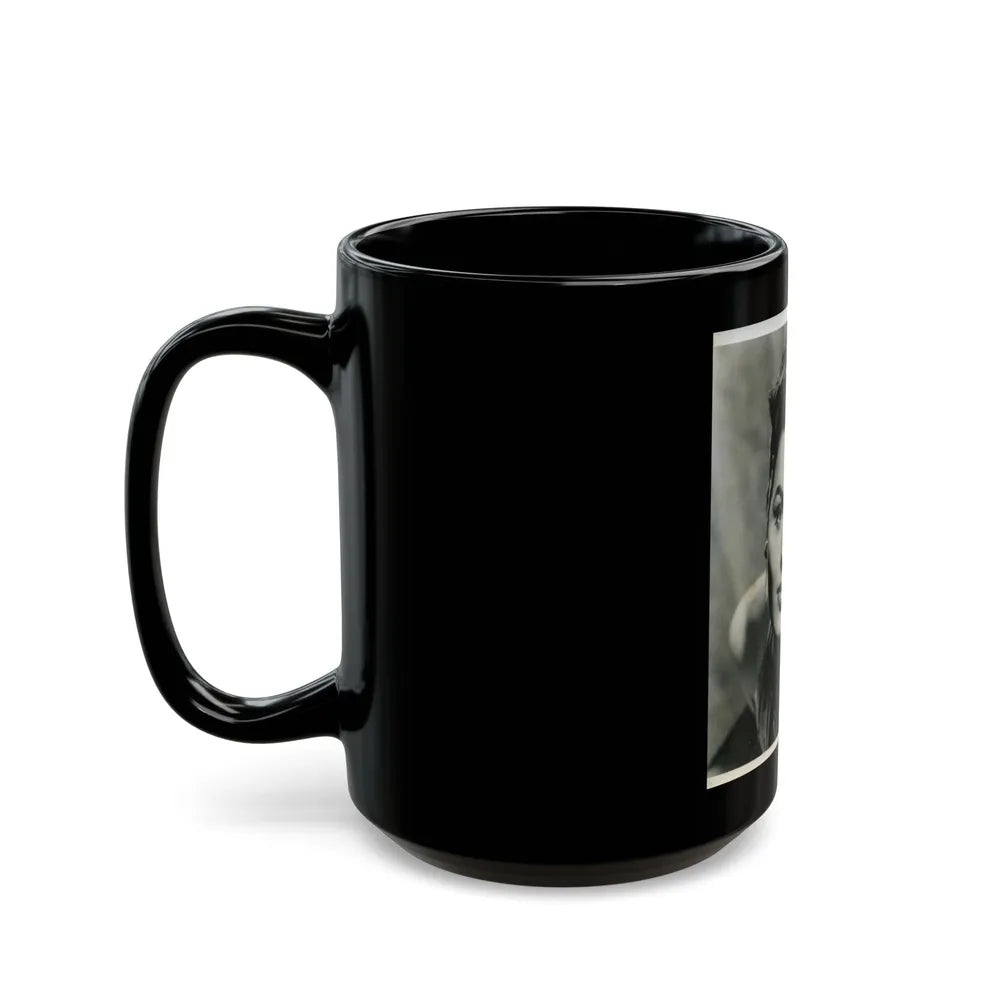 Kathleen Crowley #24 (Vintage Female Icon) Black Coffee Mug-Go Mug Yourself