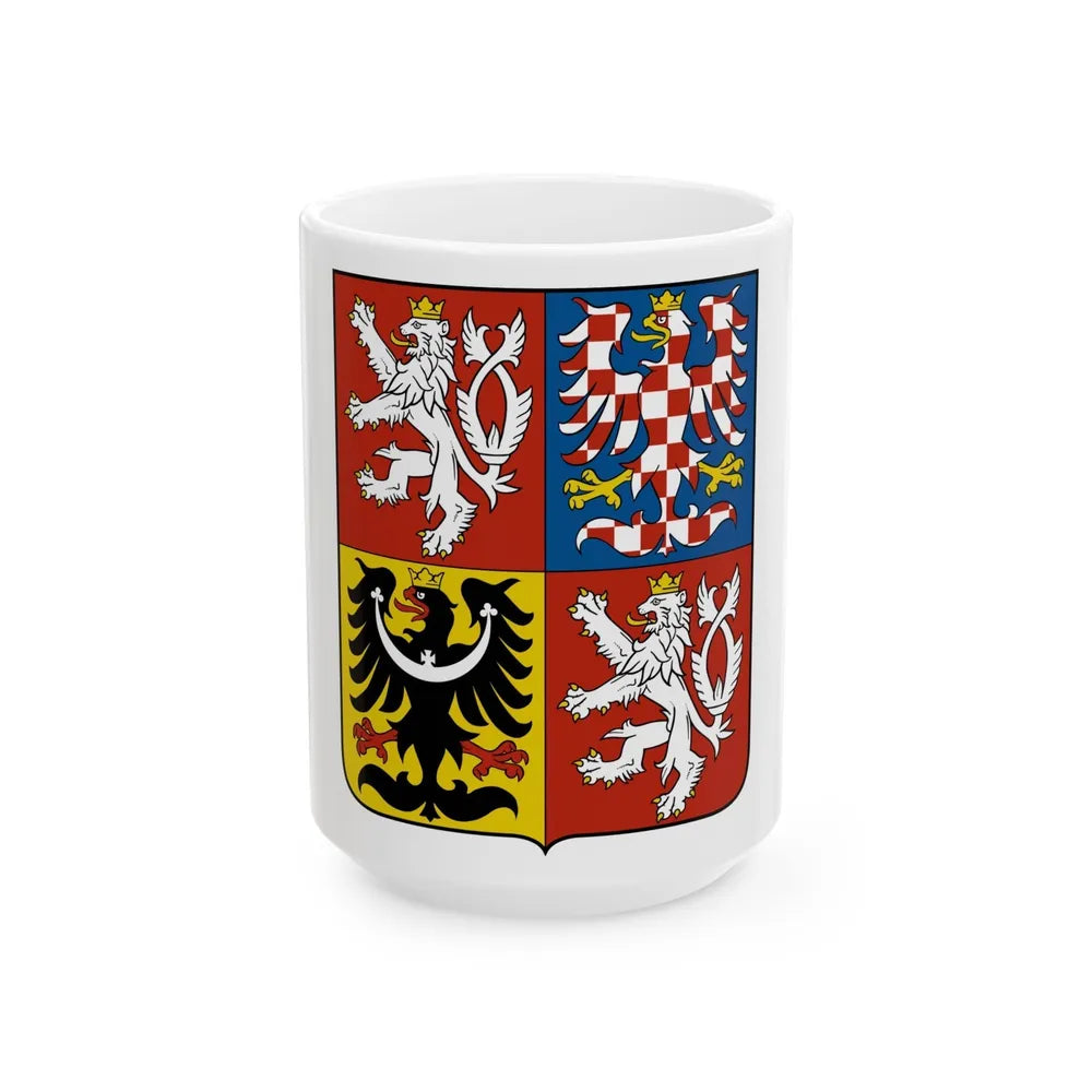 Coat of arms of the Czech Republic - White Coffee Mug-15oz-Go Mug Yourself