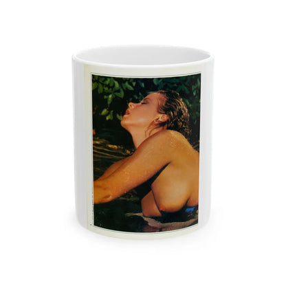 Linda Blair #215 - Topless (Vintage Female Icon) White Coffee Mug-11oz-Go Mug Yourself